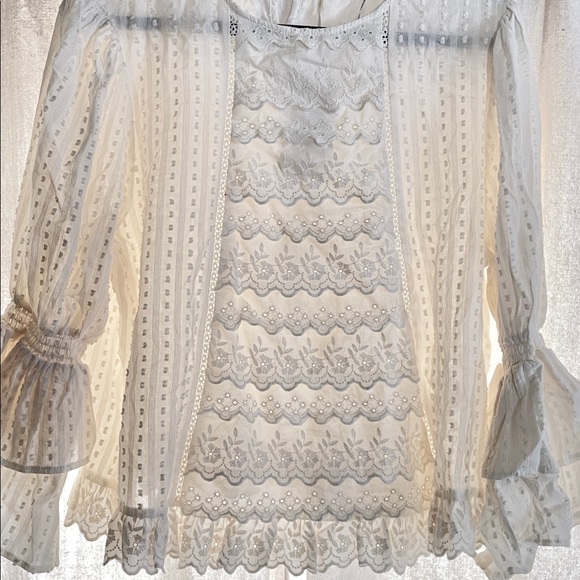 Zara Tops - NEW! ZARA Cleo Cotton Blouse Women’s Premium Denim Collection XXL